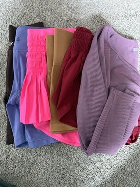 Forever 21 Women's Athletic Shorts Lot in Pink, Maroon, Brown